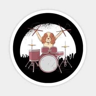 Drummer Dog - rocker puppy funny Magnet